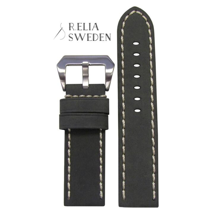 Klockarmband från R.Elia PANI i äkta oljad läder