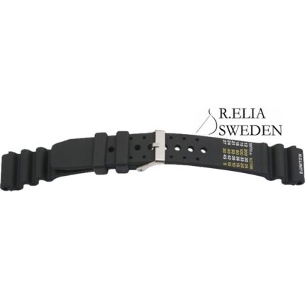 24mm klockarmband Dykare PU Band med djupdiagram