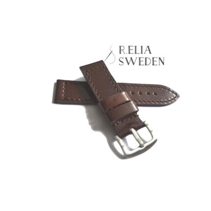 Klockarmband R.Elia Brun HANDGJORD i äkta läder