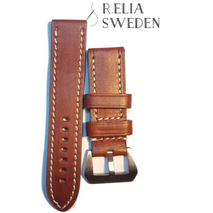 Klockarmband R.Elia Brun PANI i äkta italiensk läder 1