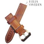 Klockarmband R.Elia Brun PANI i äkta italiensk läder