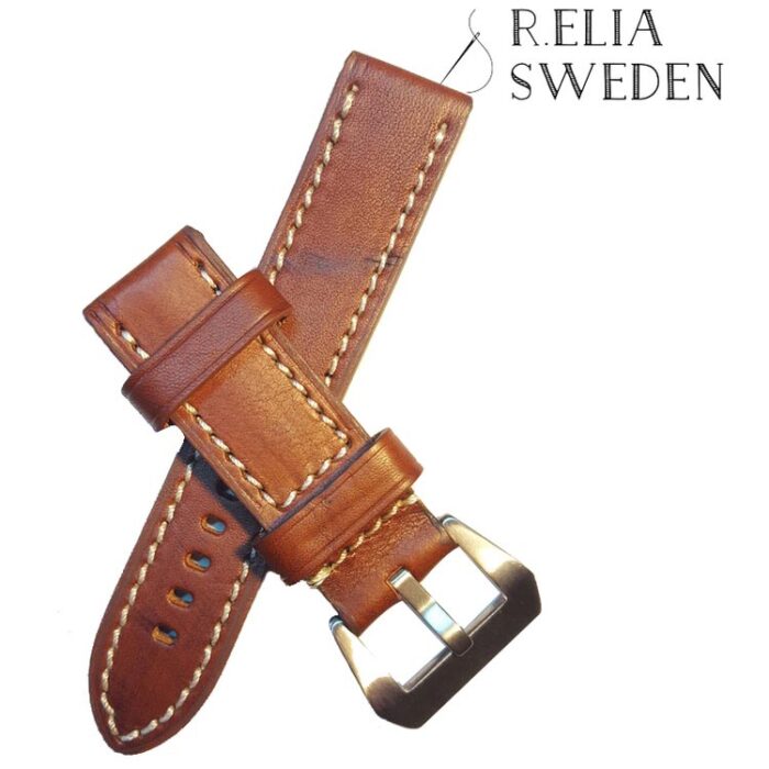 Klockarmband R.Elia Brun PANI i äkta italiensk läder