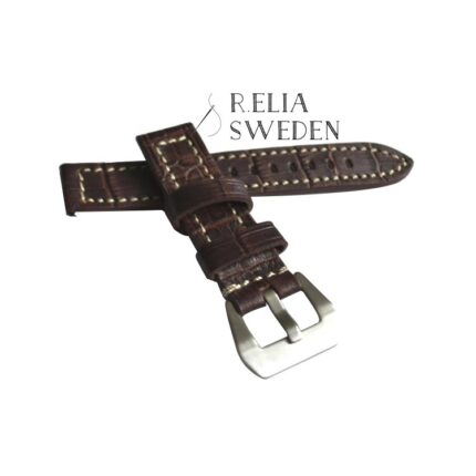 Klockarmband R.Elia Brun PANI i äkta läder