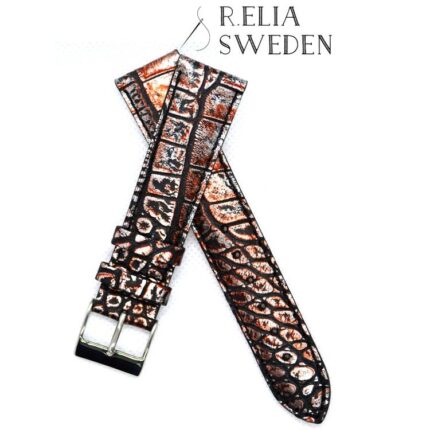 Klockarmband R.Elia Krokodilmönstrad i äkta läder
