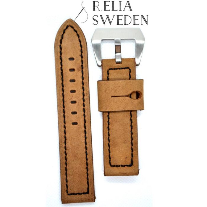 Klockarmband R.Elia Vintage PANI i äkta italiensk oljad läder 2