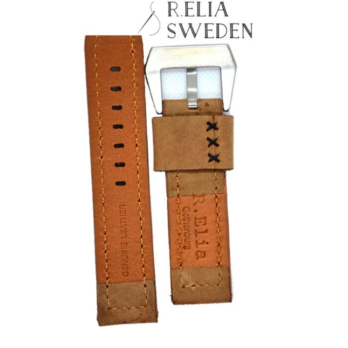 Klockarmband R.Elia Vintage PANI i äkta italiensk oljad läder 3