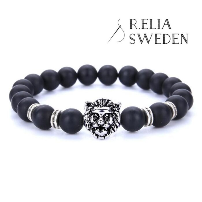 Lejonhuvud armband silver 1