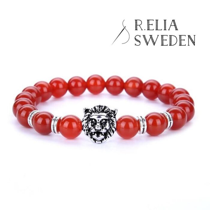 Lejonhuvud armband silver 4