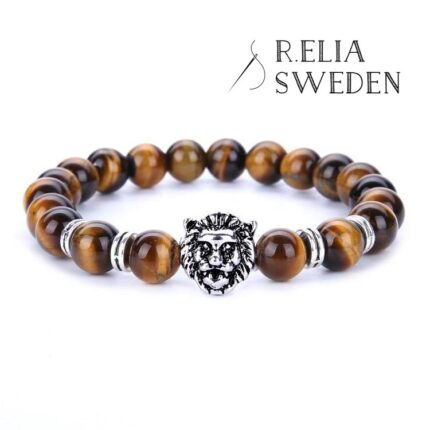 Lejonhuvud armband silver