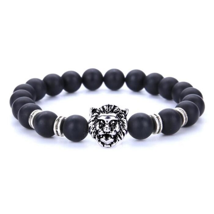 Lejonhuvud armband silver 5