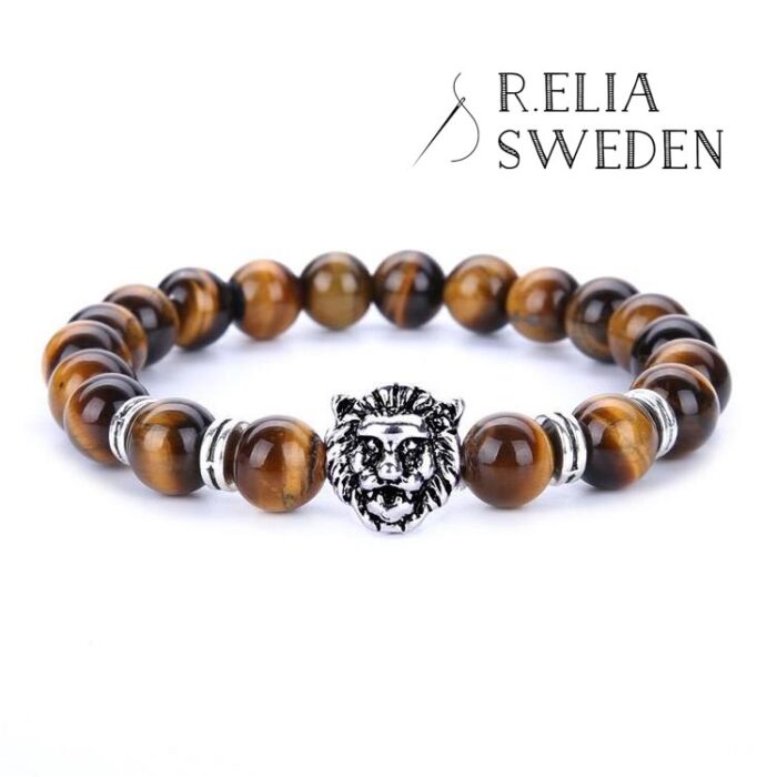 Lejonhuvud armband silver
