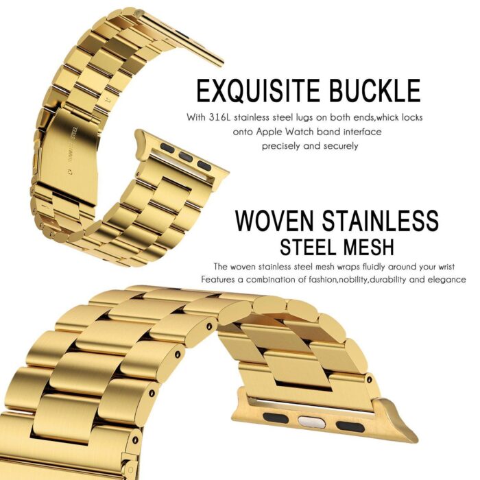 Apple Watch klockarmband Länkarmband i rostfritt stål guld