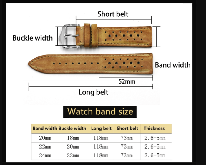 Klockarmband i äkta läder tropic