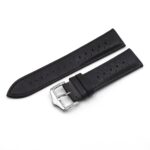 Svart Klockarmband Tropic vintage – Äkta kalvläder 20mm 22mm