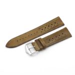 khaki Klockarmband Tropic vintage – Äkta kalvläder 20mm 22mm