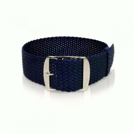Perlon klockarmband Mörkblå 18mm 20mm