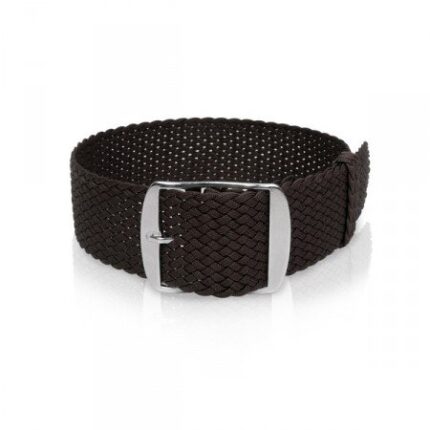 Perlon klockarmband Svart 18mm 20mm