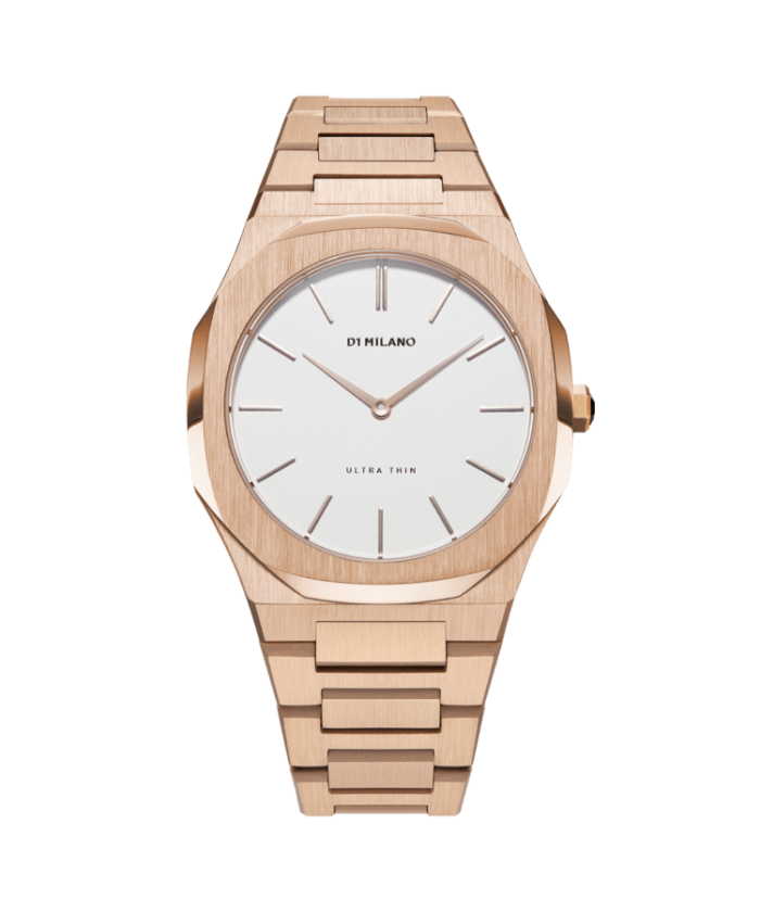 D1 MILANO Klocka ROSE GOLD EGGSHELL ULTRA THIN BRACELET 38 MM