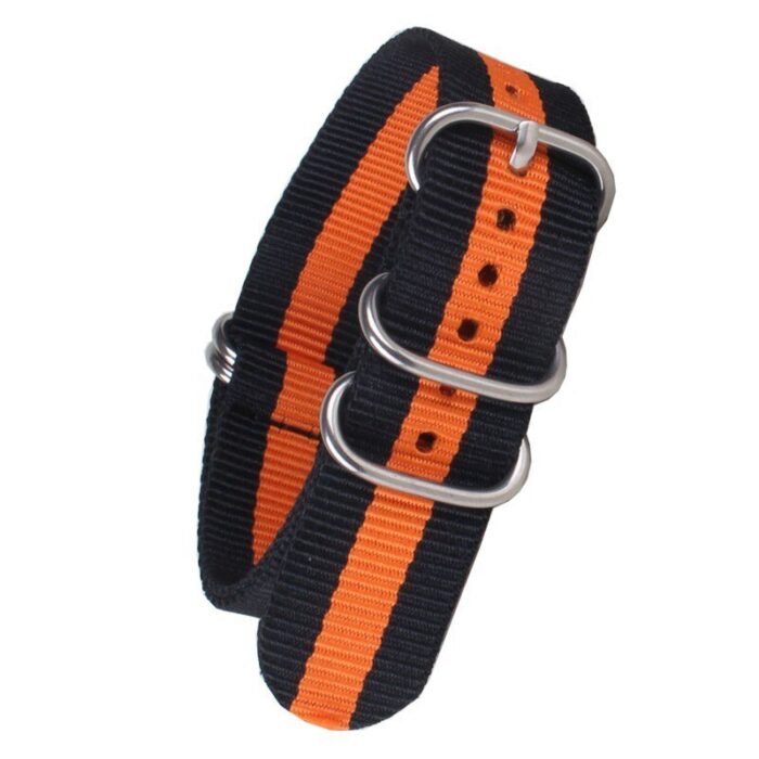 Zulu armband 5 ringar svart orange