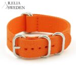 NT.NL .12.ps 5 Ring Nylon NATO Strap in Orange