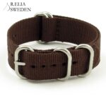 NT.NL .2.ps 5 Ring Nylon NATO Strap in Brown