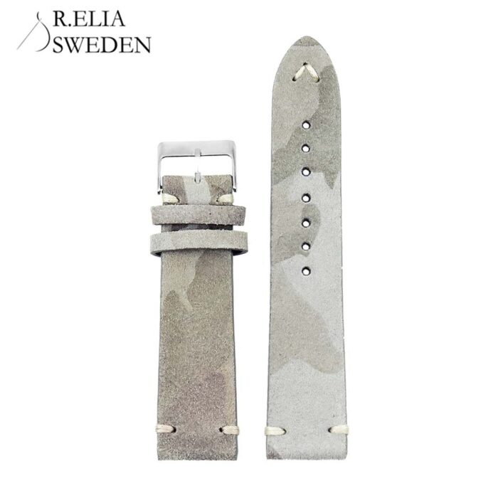 st16.5 Suede Camo Watch Strap Cream camo 1