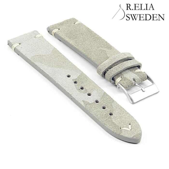 st16.5 Suede Camo Watch Strap Cream camo