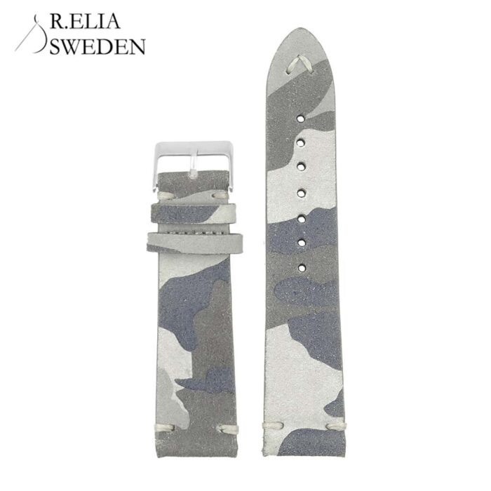 st16.7 Suede Camo Watch Strap in blue camo 1